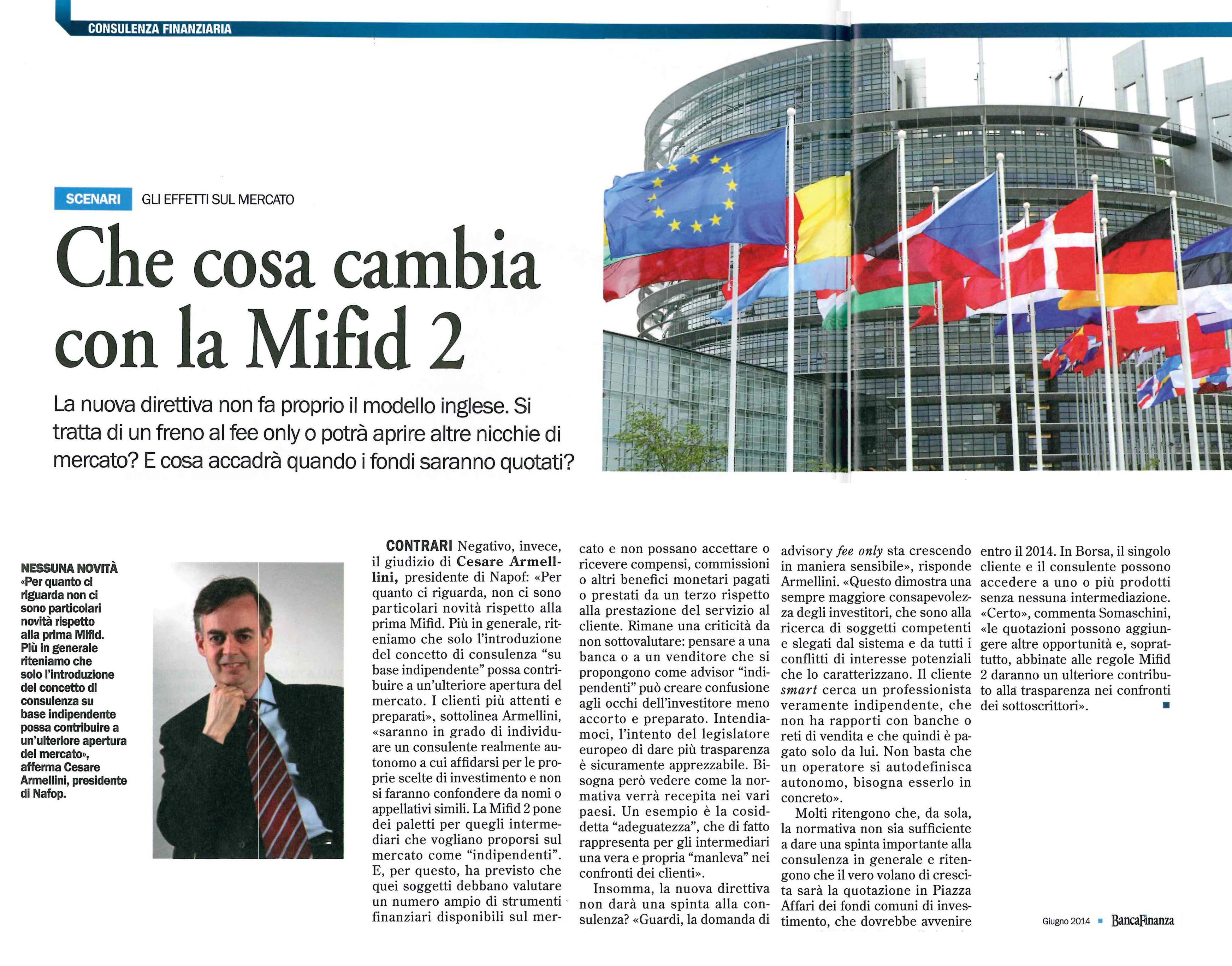 Armellini: cosa cambia con la MiFid2?