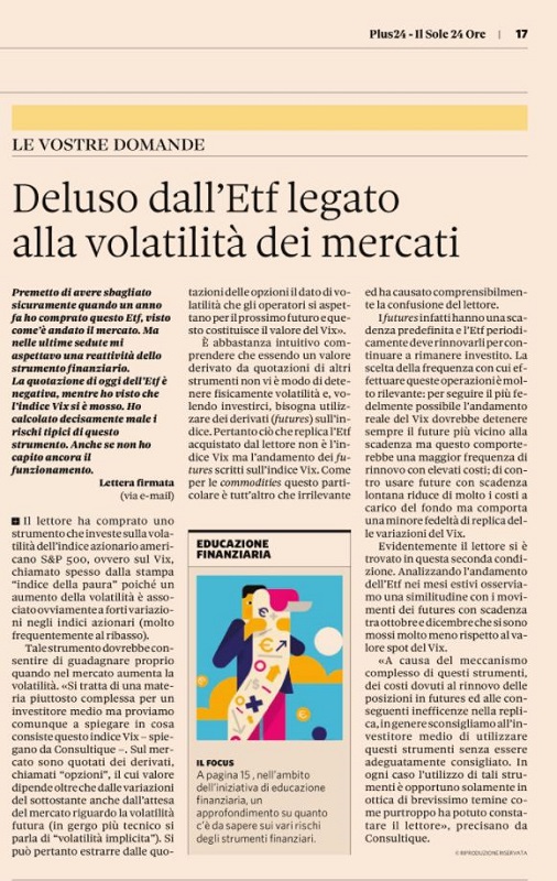 Deluso dall’Etf legato alla volatilità dei mercati