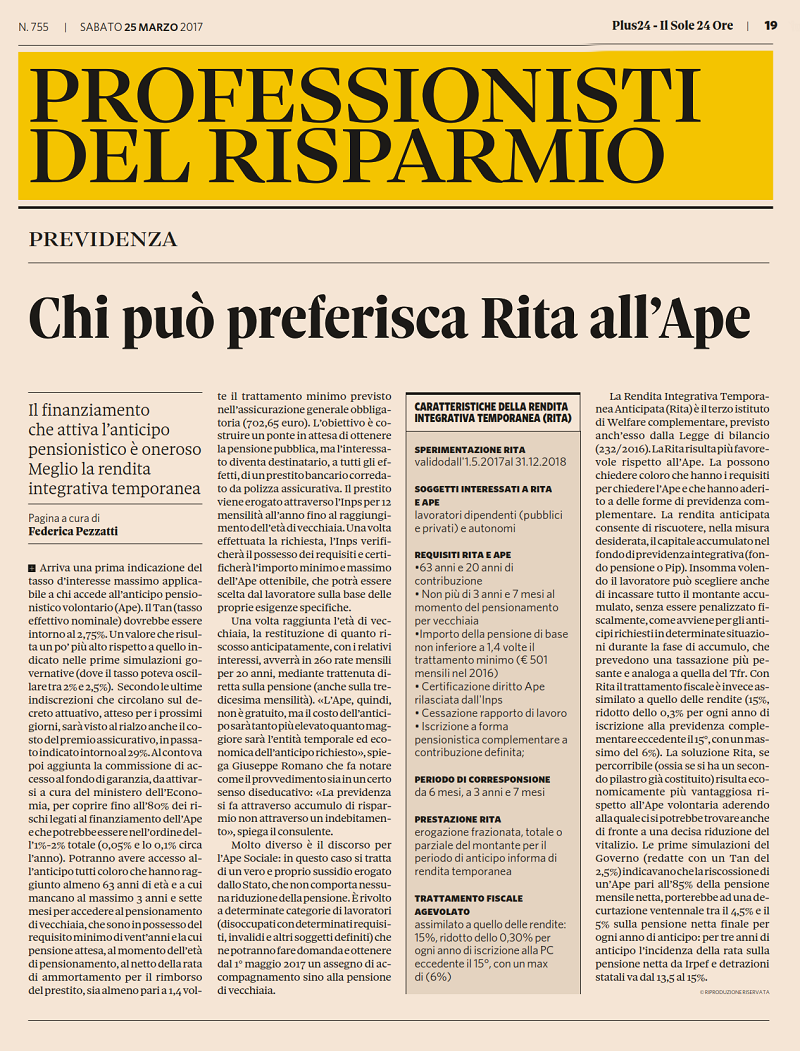 Chi può preferisca Rita all’Ape