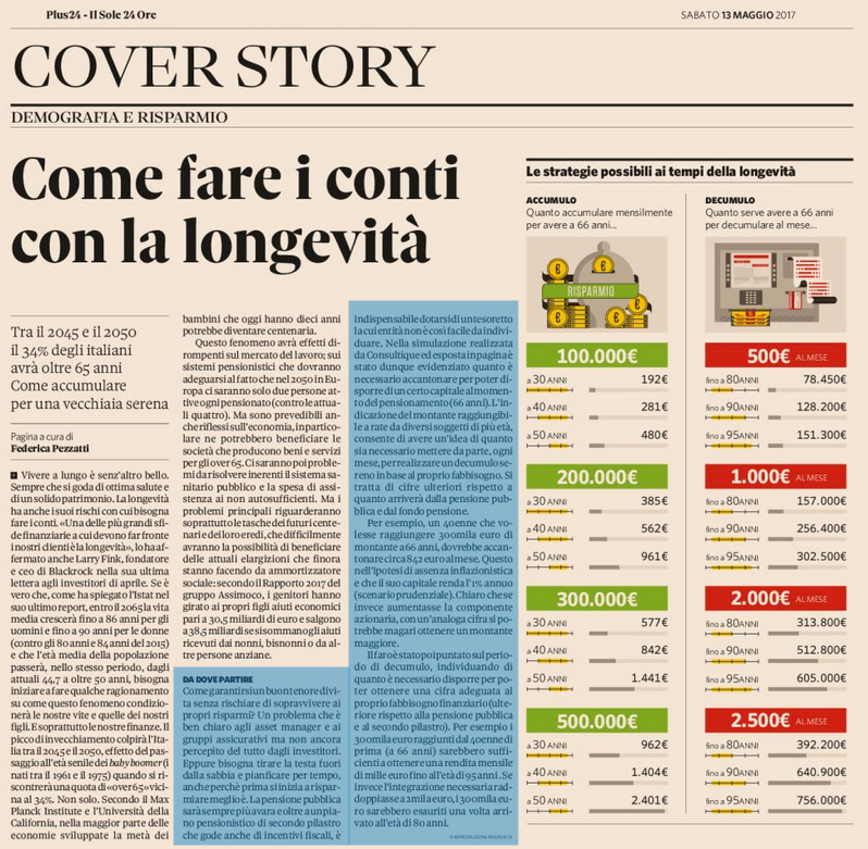 Come fare i conti con la longevità