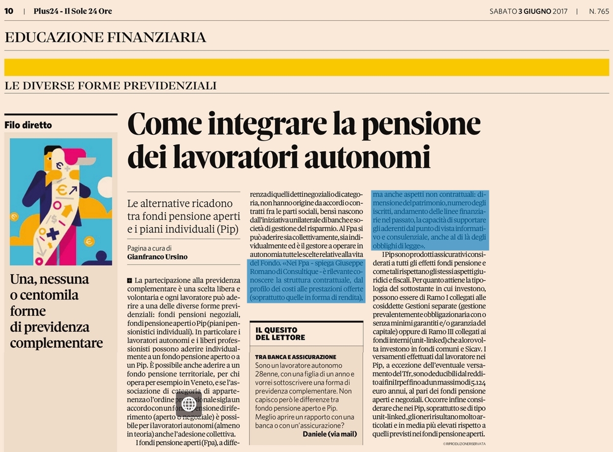 Come integrare la pensione dei lavoratori autonomi