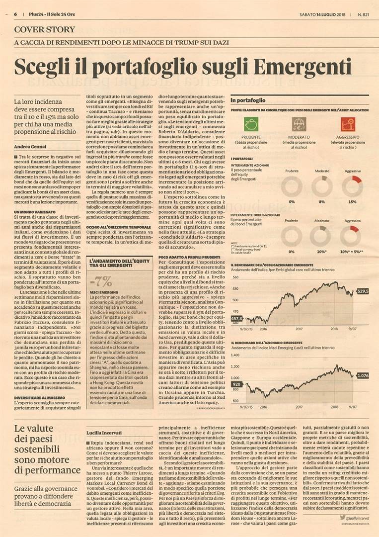 Scegli il portafoglio sugli Emergenti