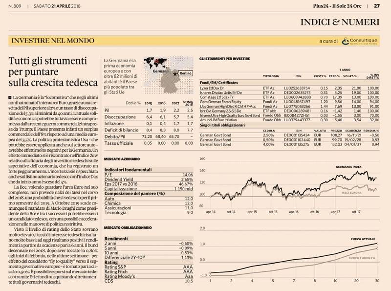 Tutti gli strumenti per puntare sulla crescita tedesca