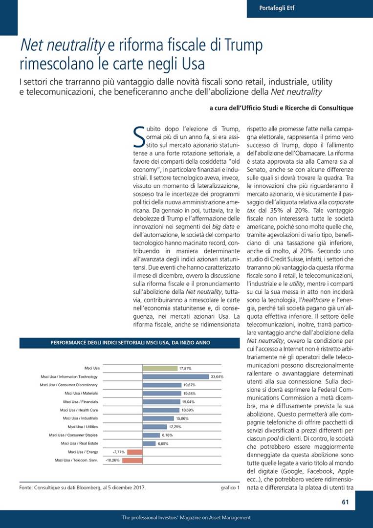 Net neutrality e riforma fiscale di Trump  rimescolano le carte negli Usa