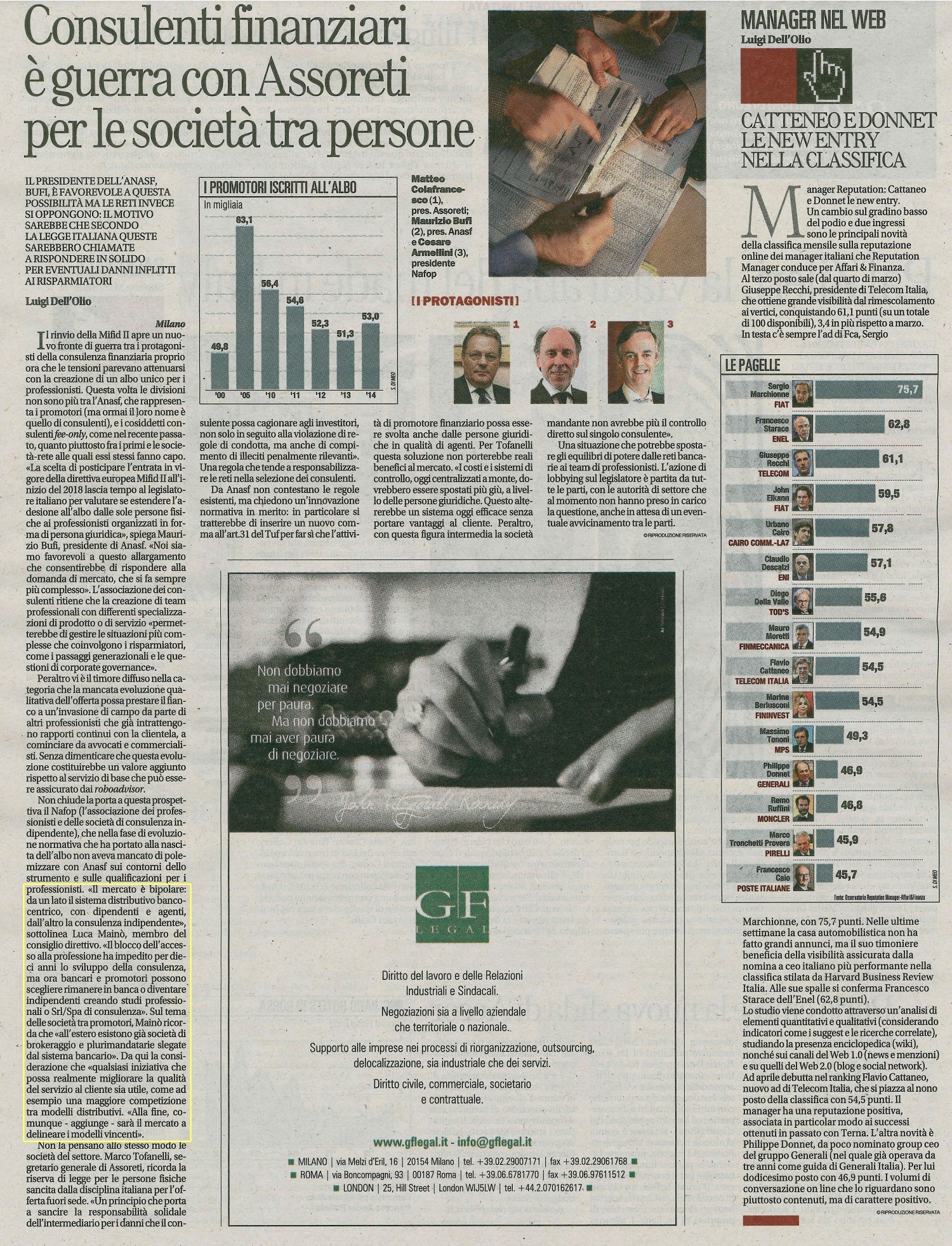 Il nostro punto di vista sulle società tra promotori finanziari