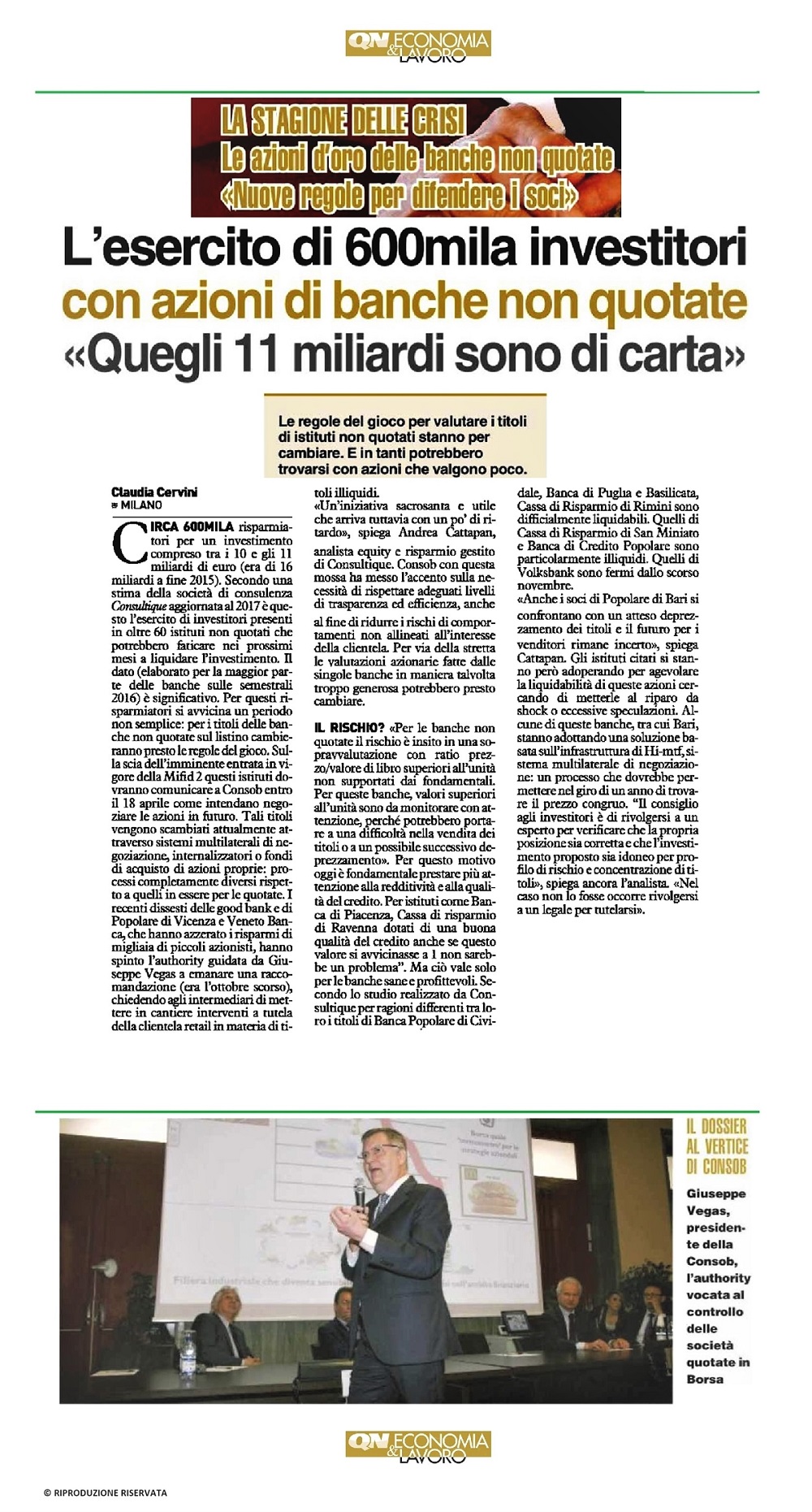 L'esercito di 600mila investitori con azioni di banche non quotate - 