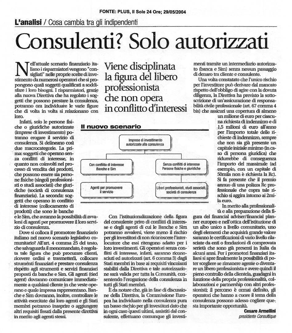 Consulenti? Solo autorizzati