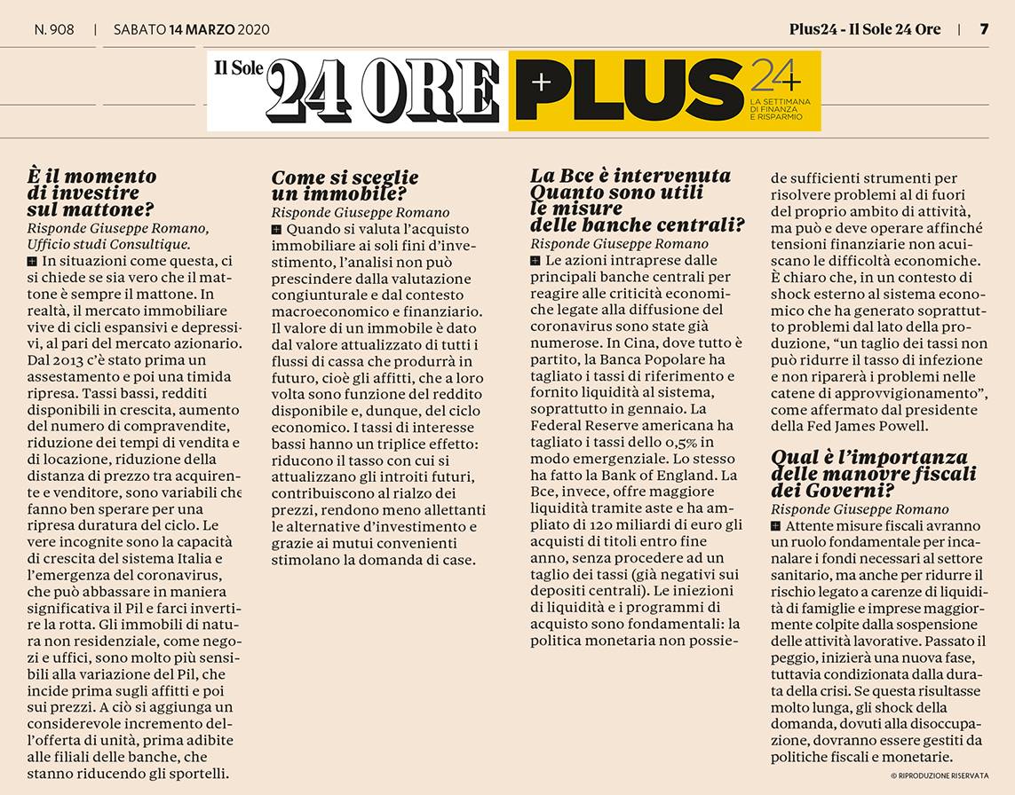 COSA SAPERE OGGI SU: MERCATO IMMOBILIARE, MANOVRE BANCHE CENTRALI E MANOVRE FISCALI DEI GOVERNI