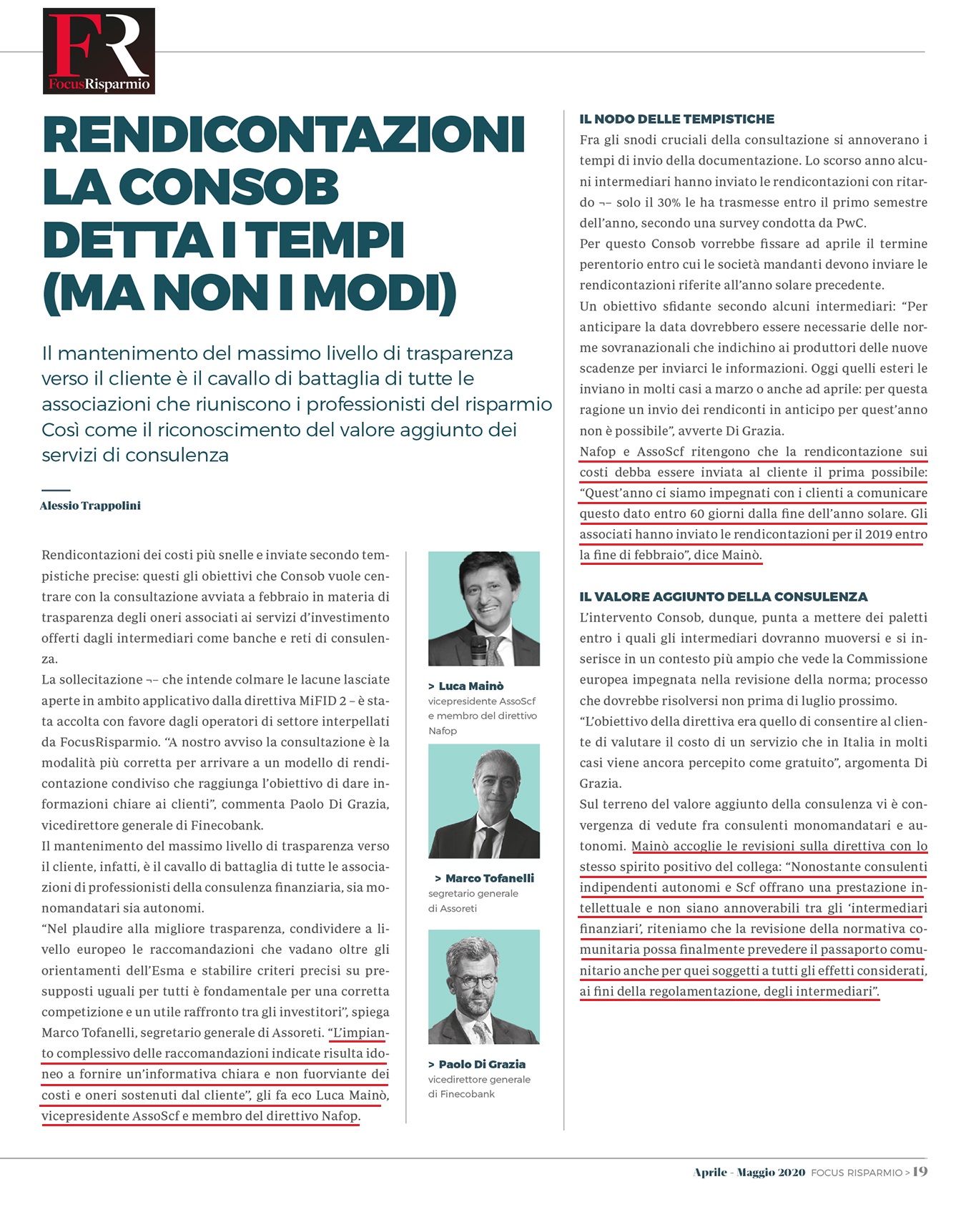 RENDICONTAZIONI LA CONSOB DETTA I TEMPI (MA NON I MODI)