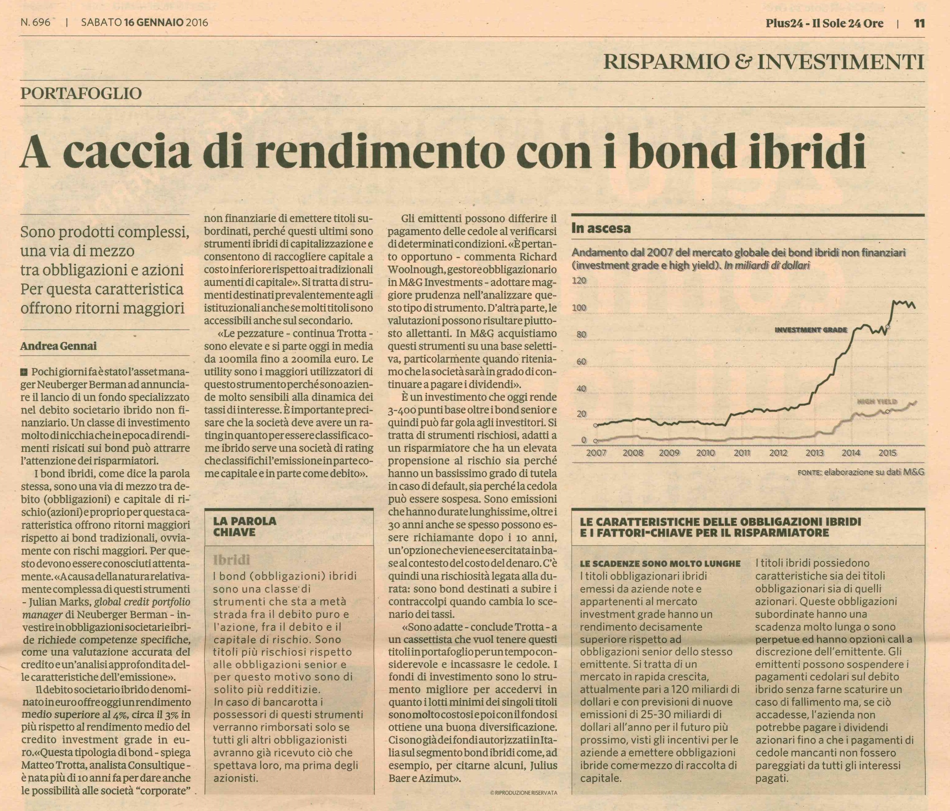 A caccia di rendimento con i bond ibridi