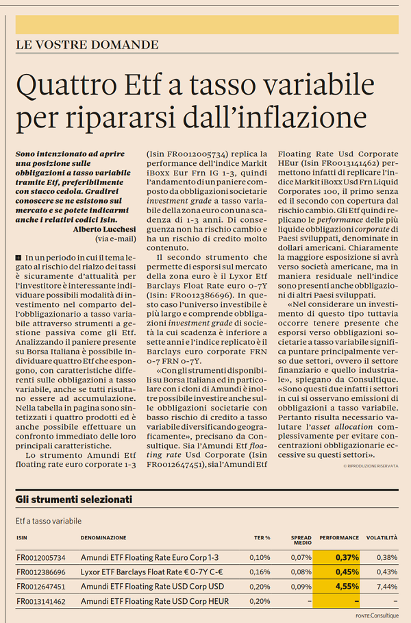L'intervento del nostro Ufficio Studi e Ricerche