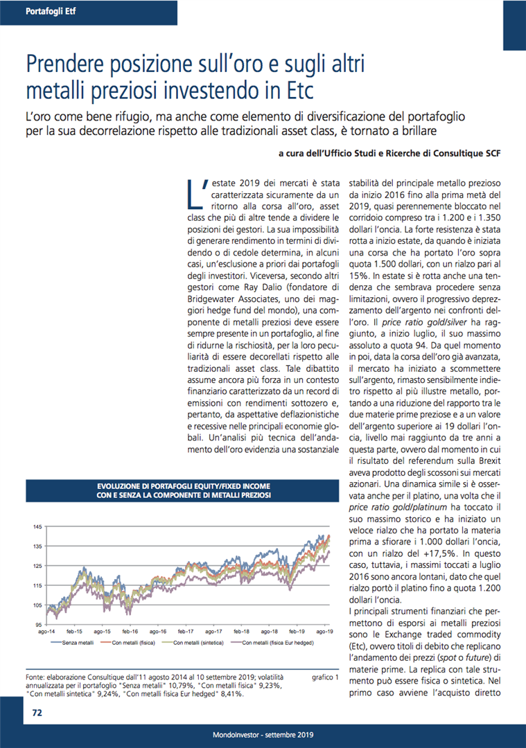 Strumenti finanziari per investire in oro