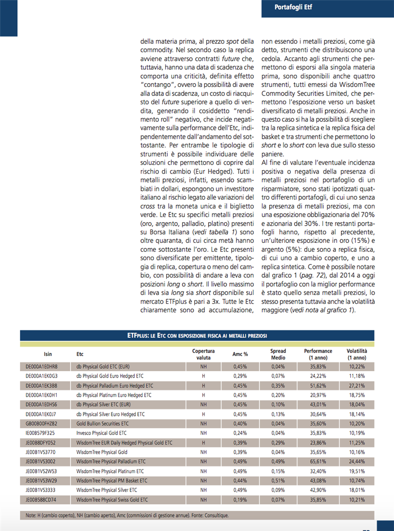 Strumenti finanziari per investire in oro