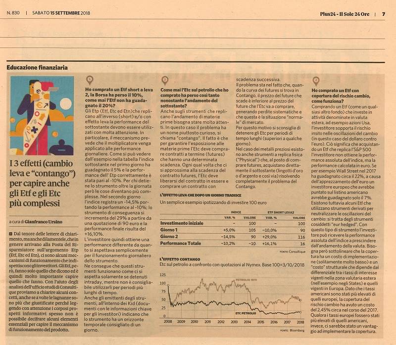 I 3 effetti (cambio leva e “contango”) per capire anche gli Etf e gli Etc più complessi