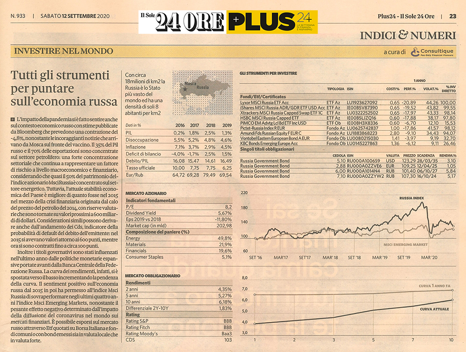 TUTTI GLI STRUMENTI PER PUNTARE SULL'ECONOMIA RUSSA