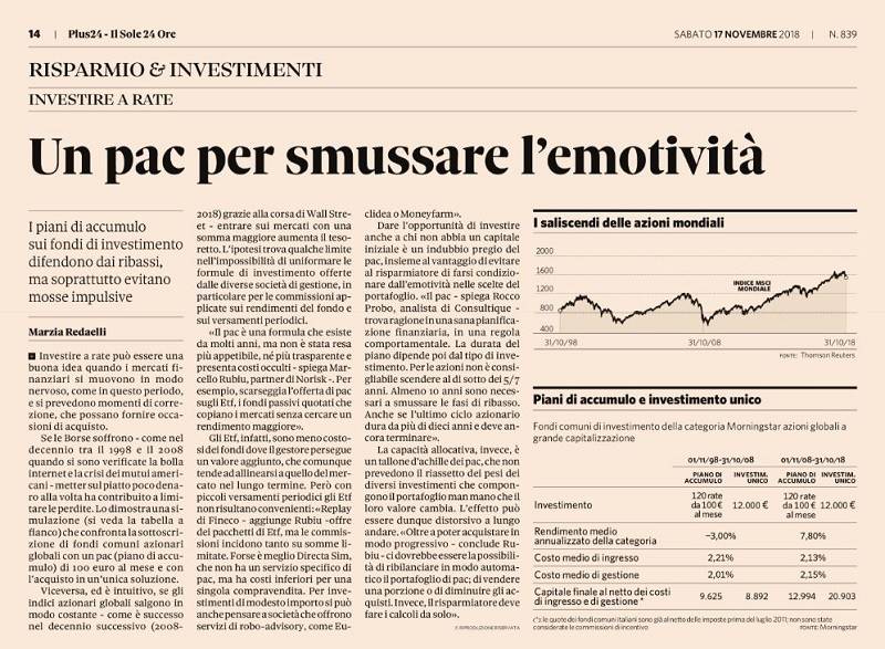 Un pac per smussare l’emotività