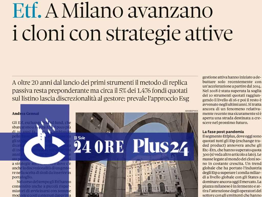 Plus24 | Gli Etf sono una soluzione flessibile per bilanciare risultati e costi