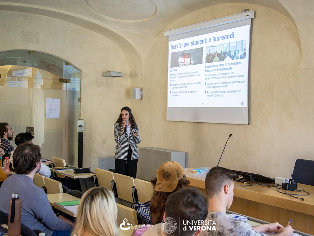 Incontro con gli studenti dell'Università di Verona: la consulenza finanziaria indipendente a lezione