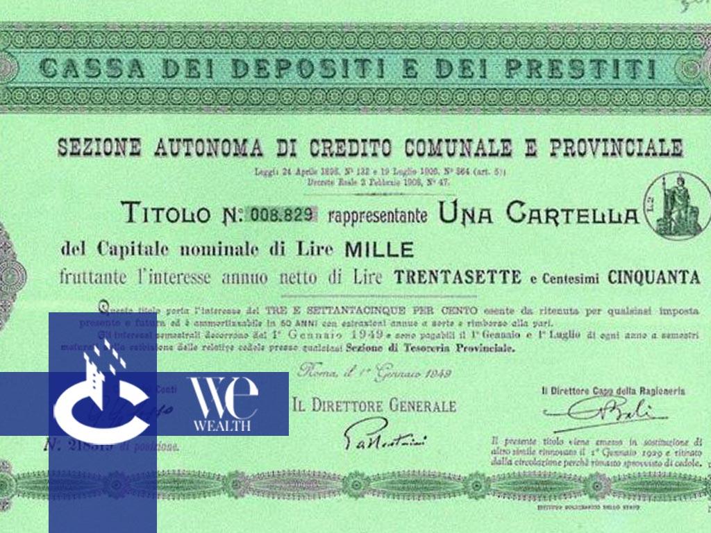 We Wealth | Bond Cdp in emissione, quanto può rendere rispetto al Btp