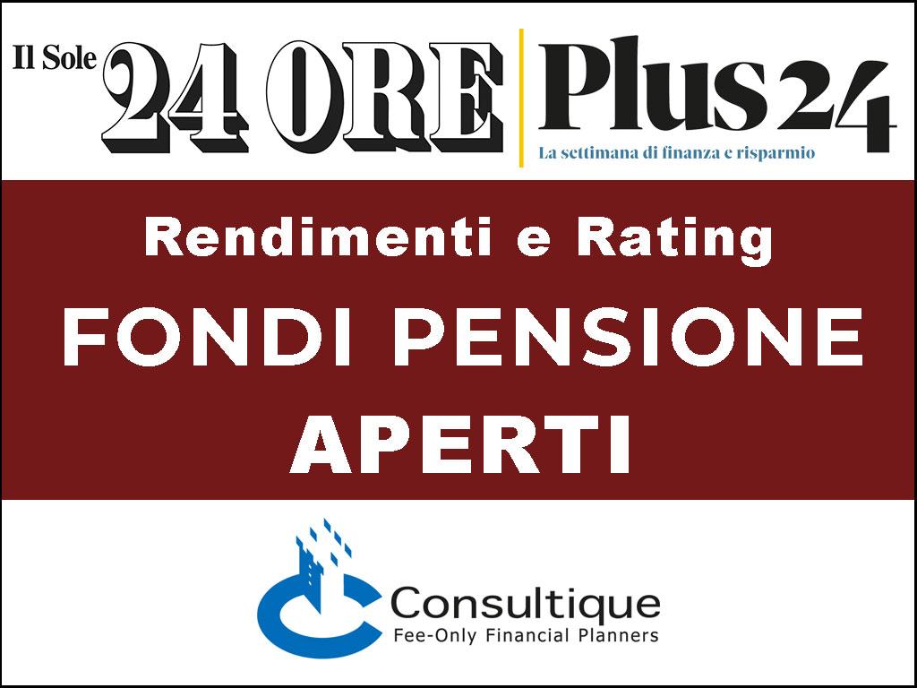 Plus24 | Fondi Pensione Aperti - rendimenti e rating al 31 maggio 2023